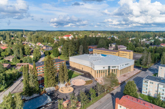 Ilmakuva Heinolan lukiosta